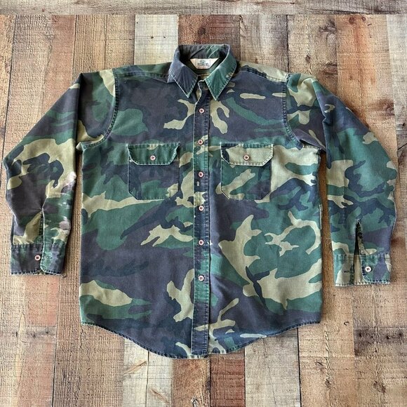 Vintage RedHead Camo Button-Up Long Sleeve Shirt Mens - Picture 1 of 8